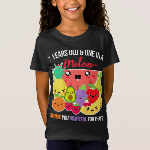 Camiseta Una en un Melon Funny Fruit diciendo 7 cumpleaños
