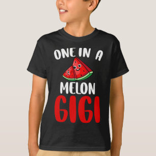 Camiseta Una en una familia de frutas divertidas de sandía
