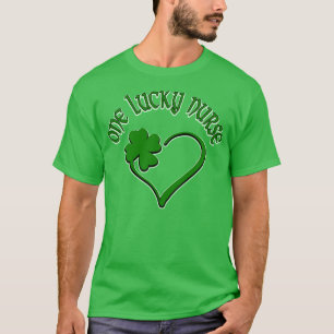Camiseta Una Enfermera Afortunada St Patricks Day Heart Sha