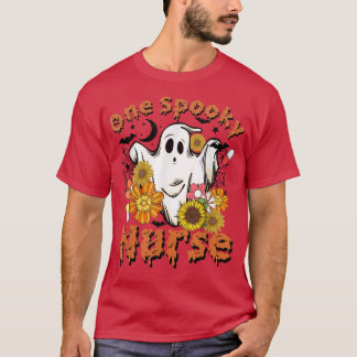 Camiseta Una enfermera asustada, enfermera de Halloween, en