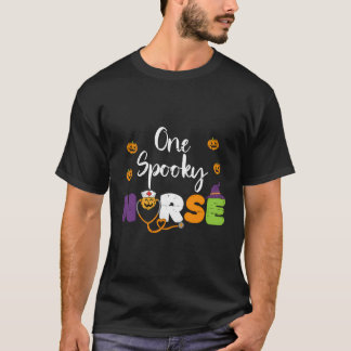 Camiseta Una enfermera Calabaza Stethoscope Halloween Nur
