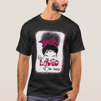 Camiseta Una Enfermera Cna Amada Pelo Desordenado Leopardo