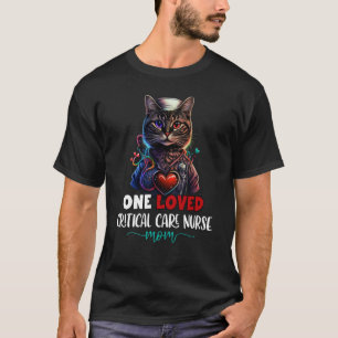 Camiseta Una enfermera de cuidados críticos amada mamá gato