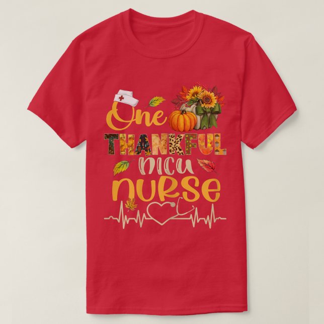 Camiseta Una enfermera de la NICU agradecida Calabaza Estet (Diseño del anverso)
