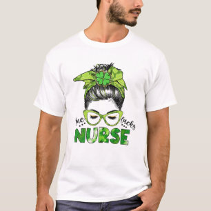 Camiseta Una enfermera desordenada feliz Día de San Patrici