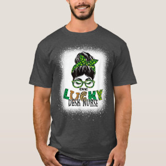 Camiseta Una Enfermera Enfermera Enferma Messy Bun St Patri