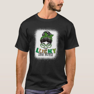 Camiseta Una Enfermera Enfermera Enferma Messy Bun St Patri