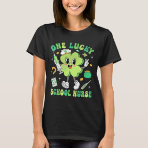 Camiseta Una enfermera escolar afortunada Espíritu del día