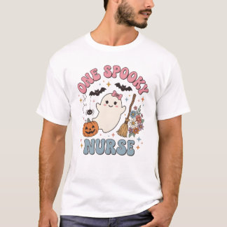Camiseta Una enfermera espeluznante fantasma lindo de Hallo