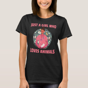 Camiseta Una enfermera veterinaria cuida a una Chica que am