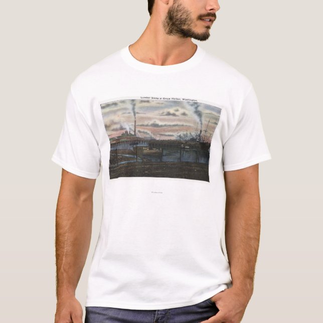 Camiseta Una escena de la madera de construcción (Anverso)