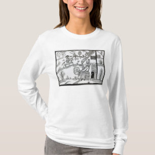 Camiseta Una escena del país con un giro de la mujer
