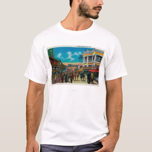 Camiseta Una escena diaria en el Pike, Long Beach (Anverso)