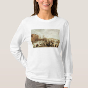 Camiseta Una escena en el hielo cerca de una ciudad, c.1615
