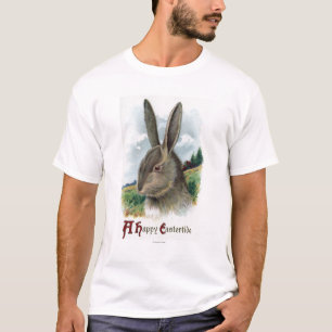 Camiseta Una escena feliz del conejo de EastertideGray