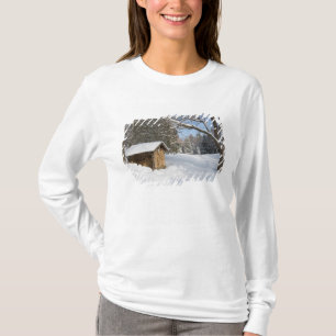 Camiseta Una escena nevada en el pequeño estanque Lyford de