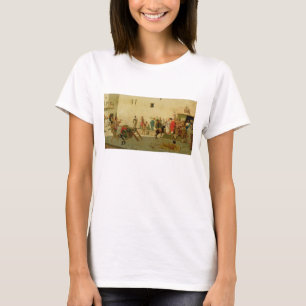 Camiseta Una escena romana de la calle con músicos y un
