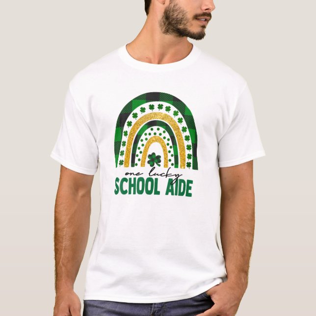 Camiseta Una escuela afortunada ayuda a un arcoiris día ant (Anverso)