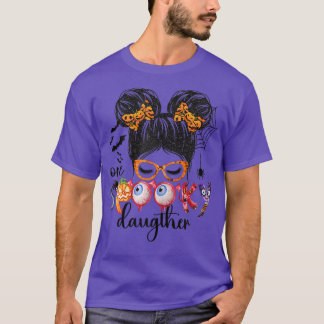 Camiseta Una espeluznante Daugther Messy Bun Women Witch Mo