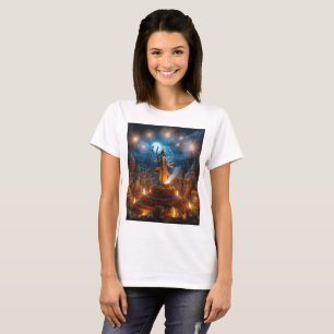 Camiseta una exhibición de fuegos artificiales con una esta