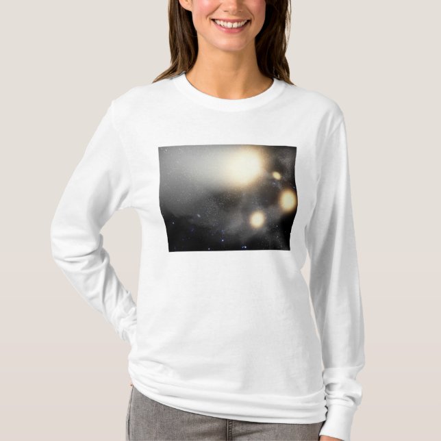 Camiseta Una explosión de galaxias (Anverso)