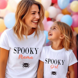 Camiseta Una familia de Chicas guapo adorable Halloween Spi