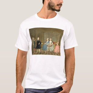 Camiseta Una familia que es servida con el té, c.1740-45