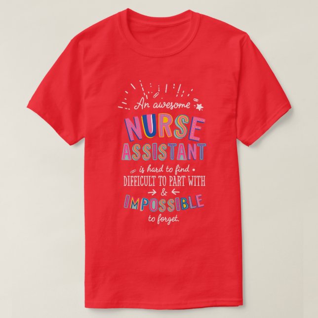 Camiseta Una fantástica idea de regalo de asistente de enfe (Diseño del anverso)