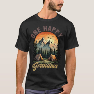 Camiseta Una Feliz Abuela Campista Cumpleaños 1er Camping