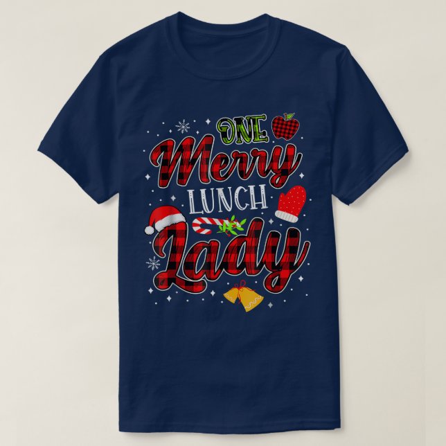 Camiseta Una feliz dama de almuerzo Navidades divertidas na (Diseño del anverso)