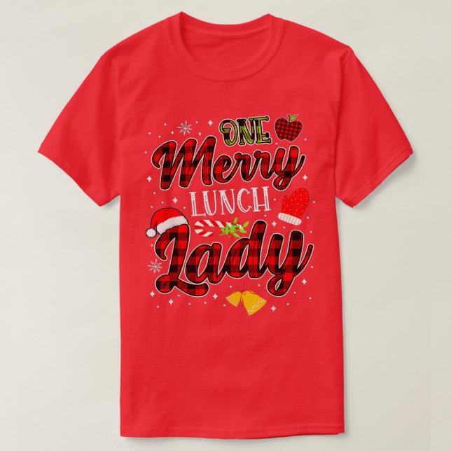 Camiseta Una feliz dama de almuerzo Navidades divertidas na (Diseño del anverso)