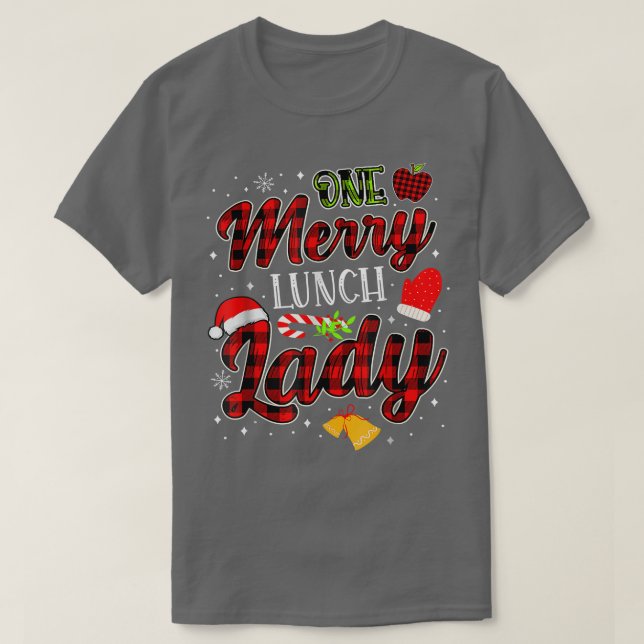 Camiseta Una feliz dama de almuerzo Navidades divertidas na (Diseño del anverso)