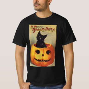 Camiseta Una Feliz Halloween de Ellen Clapsaddle, Gato Anti