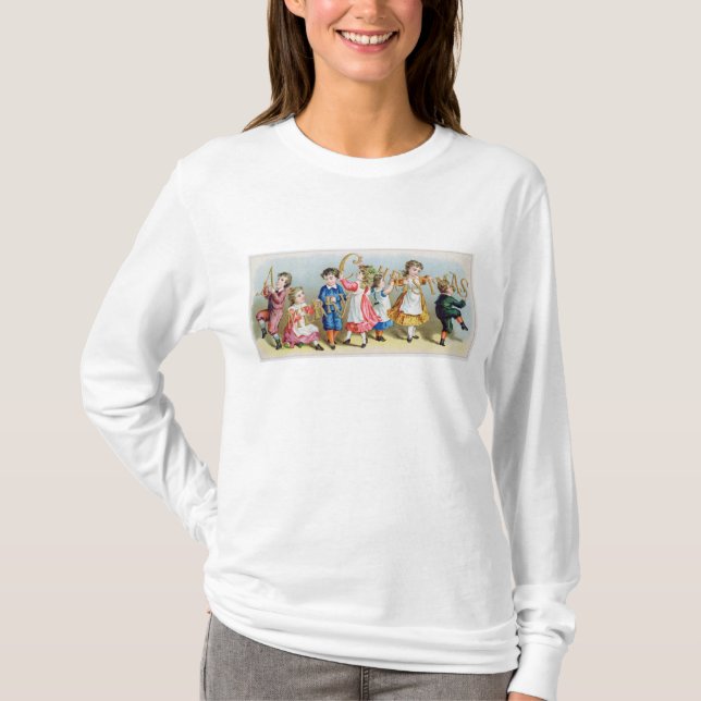 Camiseta Una feliz postal del Victorian de Christmas', (Anverso)