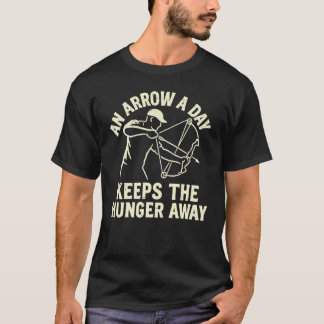 Camiseta Una Flecha al Día Mantiene el Hambre Alejada Pesca