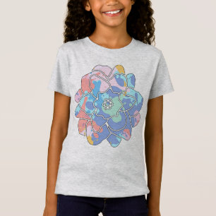 Camiseta Una flor hecha de manchas de pintura