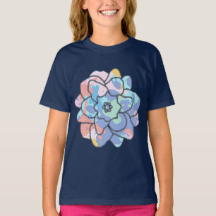 Camiseta Una flor hecha de manchas de pintura