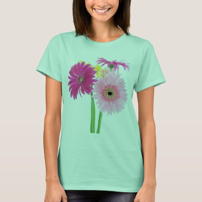 Camiseta Una Gerbera Rosa (Anverso)