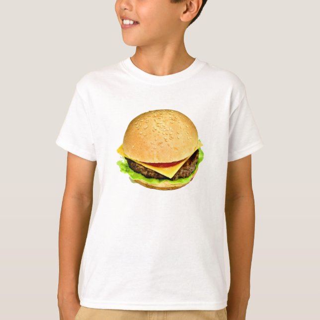 Camiseta Una gran foto jugosa de Cheeseburger (Anverso)
