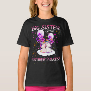 Camiseta una gran hermana de la princesa de cumpleaños