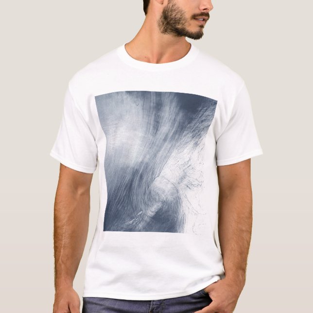 Camiseta Una gran nube de burbujas serpentea sobre el mar (Anverso)