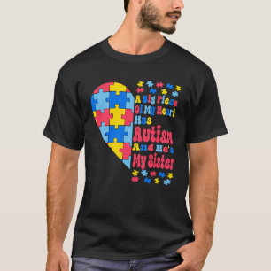 Camiseta Una Gran Parte De Mi Corazón Tiene Autismo Y Ella 