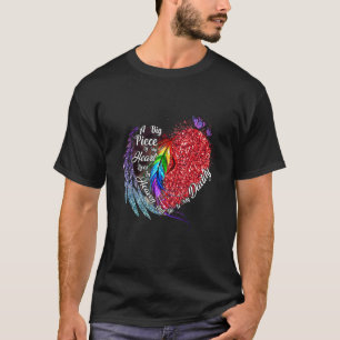 Camiseta Una Gran Parte De Mi Corazón Vive En El Cielo Y Él