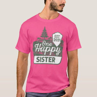 Camiseta Una hermana feliz feliz camper pareja con los amig
