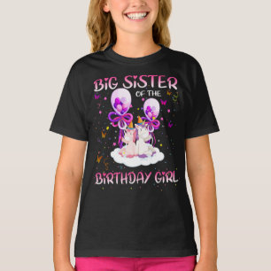 Camiseta una hermana mayor del Chica de cumpleaños