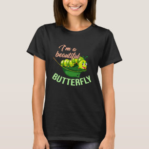 Camiseta Una hermosa mariposa orugas ciclo de vida insecto