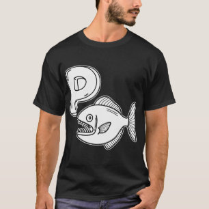 Camiseta Una ilustración de la letra P representa a la pira