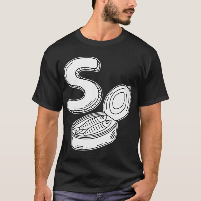 Camiseta Una ilustración de la letra S representa a la sard (Anverso)