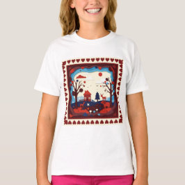 Camiseta Una ilustración de recorte de papel