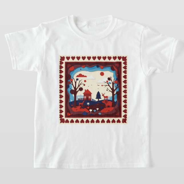 Camiseta Una ilustración de recorte de papel (Distribución)